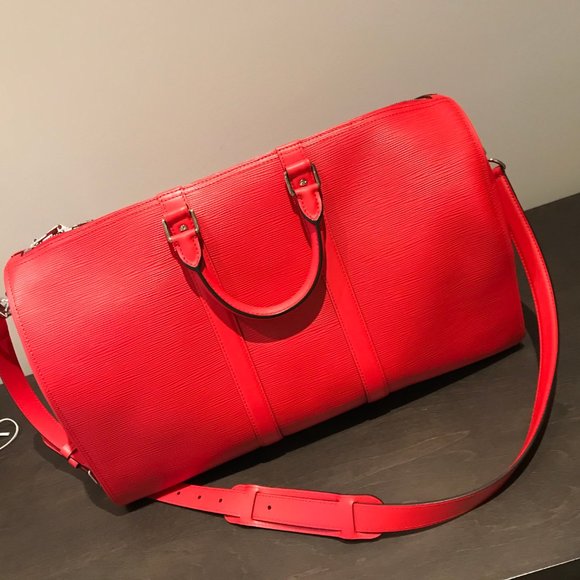 Louis Vuitton x Supreme 2017 pre-owned Keepall Bandouliere 45 travel bag - Picture 2 of 4